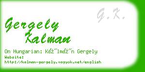 gergely kalman business card